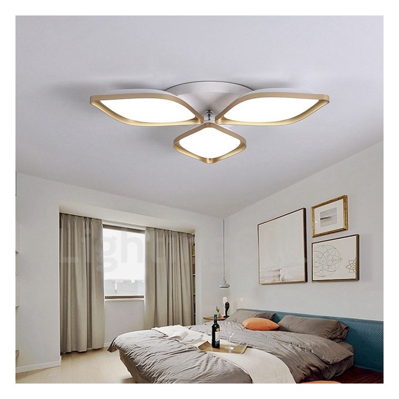 Lampada da soffitto LED integrato a 3 luci in metallo 60 x 8 cm
