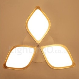 Lampada da soffitto LED integrato a 3 luci in metallo 60 x 8 cm
