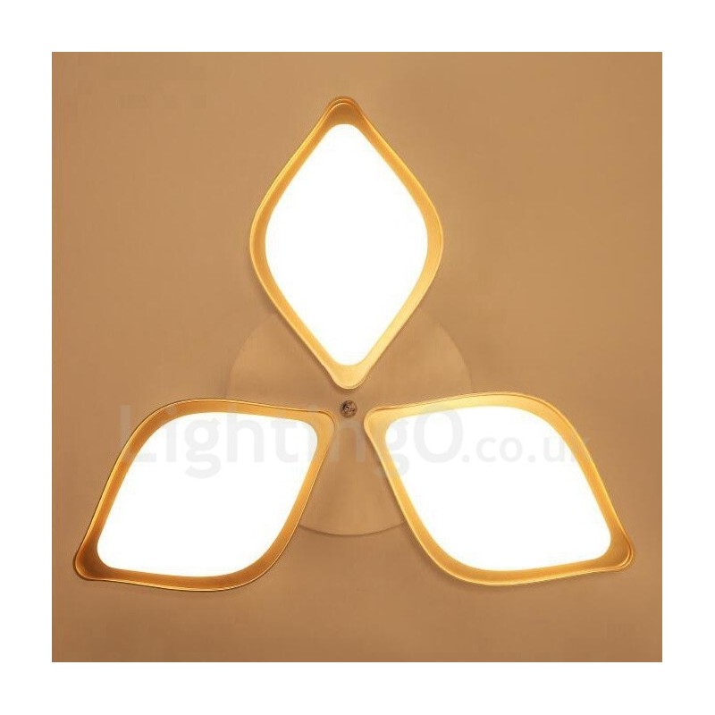 Lampada da soffitto LED integrato a 3 luci in metallo 60 x 8 cm