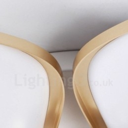 Lampada da soffitto LED integrato a 3 luci in metallo 60 x 8 cm