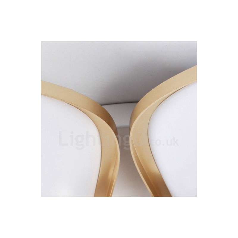 Lampada da soffitto LED integrato a 3 luci in metallo 60 x 8 cm