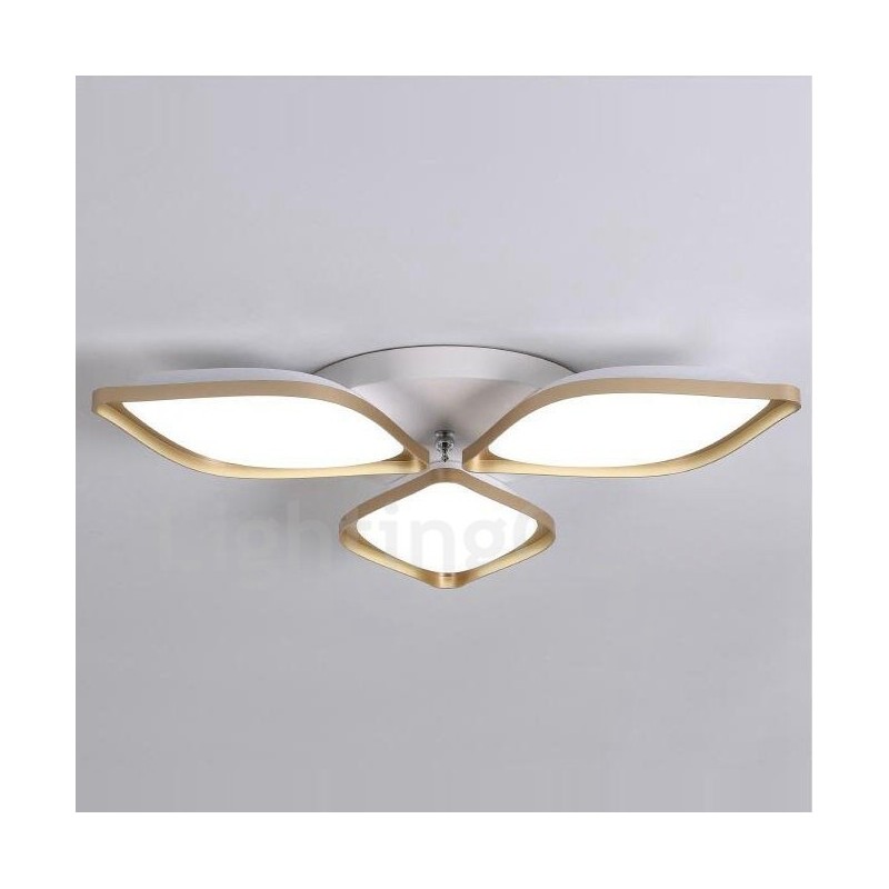 Lampada da soffitto LED integrato a 3 luci in metallo 60 x 8 cm