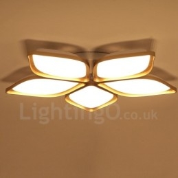 Lampada da soffitto moderna a 5 luci con LED integrato in metallo 80 x 12 cm