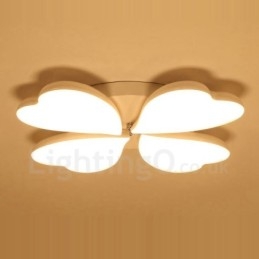 Lampada da soffitto moderna contemporanea a 4 luci con LED integrato, metallo, 60 x 8 cm