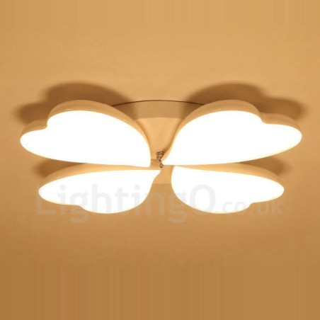 Lampada da soffitto moderna contemporanea a 4 luci con LED integrato, metallo, 60 x 8 cm