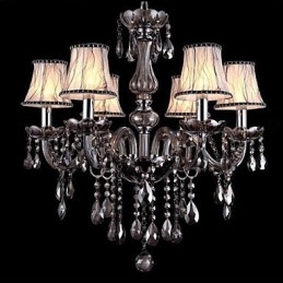 Lampadario in cristallo K9 cromo grigio 3 luci