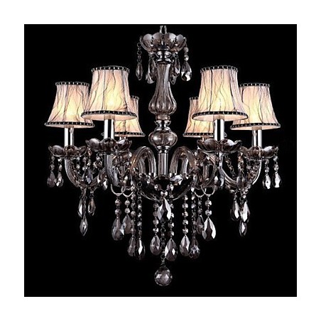 Lampadario in cristallo K9 cromo grigio 3 luci