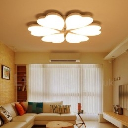 Lampada da soffitto contemporanea a 6 luci con LED integrato in metallo 65 x 8 cm