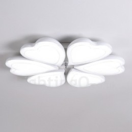 Lampada da soffitto contemporanea a 6 luci con LED integrato in metallo 65 x 8 cm