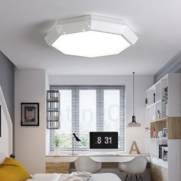 Lampada da soffitto LED integrato in metallo 45 x 11 cm con telecomando