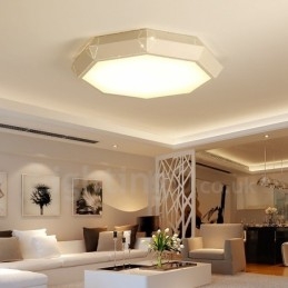 Lampada da soffitto LED integrato in metallo 45 x 11 cm con telecomando