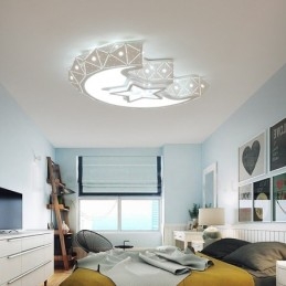 Lampada da soffitto moderna in metallo con LED integrato e telecomando 45 x 10 cm