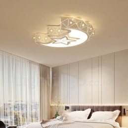 Lampada da soffitto moderna in metallo con LED integrato e telecomando 45 x 10 cm