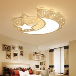 Lampada da soffitto LED integrato in metallo 45x10 cm con telecomando