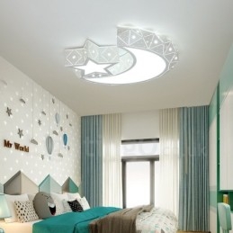 Lampada da soffitto LED integrato in metallo 45x10 cm con telecomando