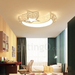 Lampada da soffitto LED integrato in metallo 45x10 cm con telecomando