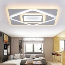 Lampada da soffitto LED integrato moderna 45 x 45 x 8 cm con telecomando