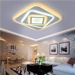 Lampada da soffitto LED integrato moderna 45 x 45 x 8 cm con telecomando