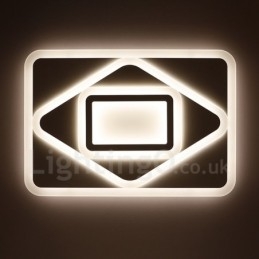 Lampada da soffitto LED integrato moderna 45 x 45 x 8 cm con telecomando
