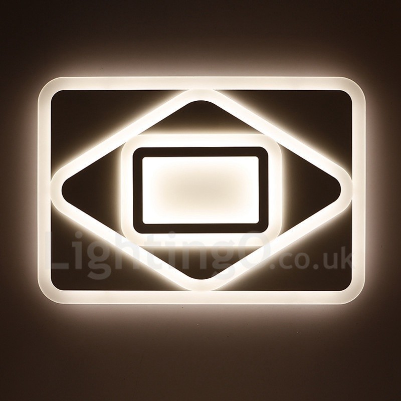 Lampada da soffitto LED integrato moderna 45 x 45 x 8 cm con telecomando
