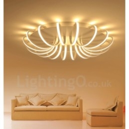 Lampada da soffitto moderna in metallo con LED integrato