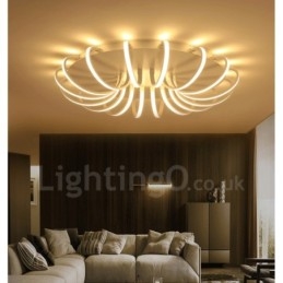 Lampada da soffitto moderna in metallo con LED integrato