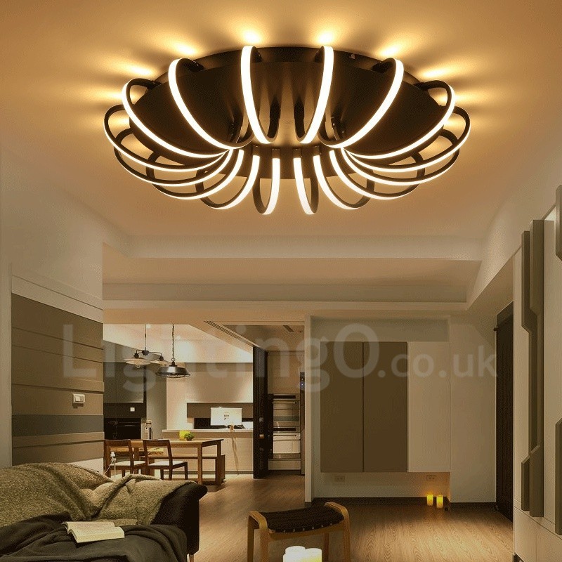 Lampada da soffitto moderna in metallo con LED integrato