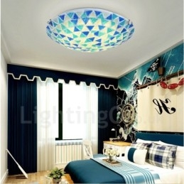 Lampada da soffitto rustica Lodge con LED integrato 30x30 cm