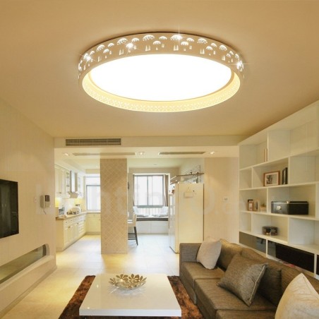 Lampada da soffitto moderna contemporanea LED integrato in metallo 45 x 6 cm