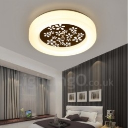 Lampada da soffitto LED integrato in metallo 45x10 cm con telecomando