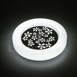 Lampada da soffitto LED integrato in metallo 45x10 cm con telecomando