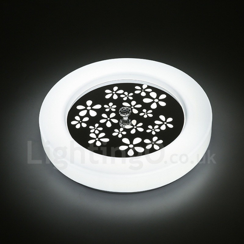 Lampada da soffitto LED integrato in metallo 45x10 cm con telecomando