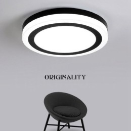 Lampada da soffitto moderna con LED integrato e telecomando, 40 cm