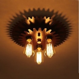 Lampadario da soffitto nero in metallo 3 luci E26/E27