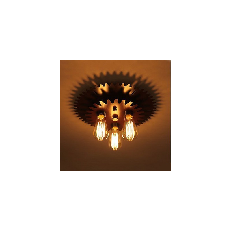 Lampadario da soffitto nero in metallo 3 luci E26/E27