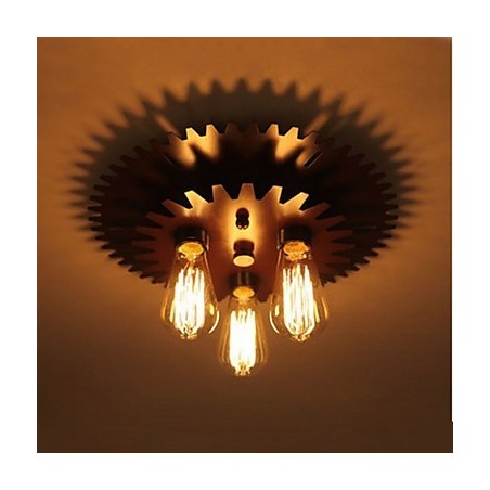 Lampadario da soffitto nero in metallo 3 luci E26/E27