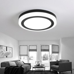 Lampada da soffitto moderna con LED integrato e telecomando, 40 cm