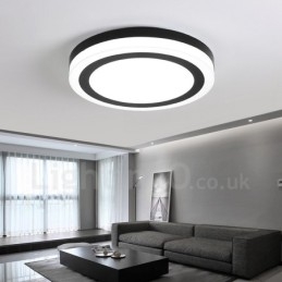 Lampada da soffitto moderna con LED integrato e telecomando, 40 cm
