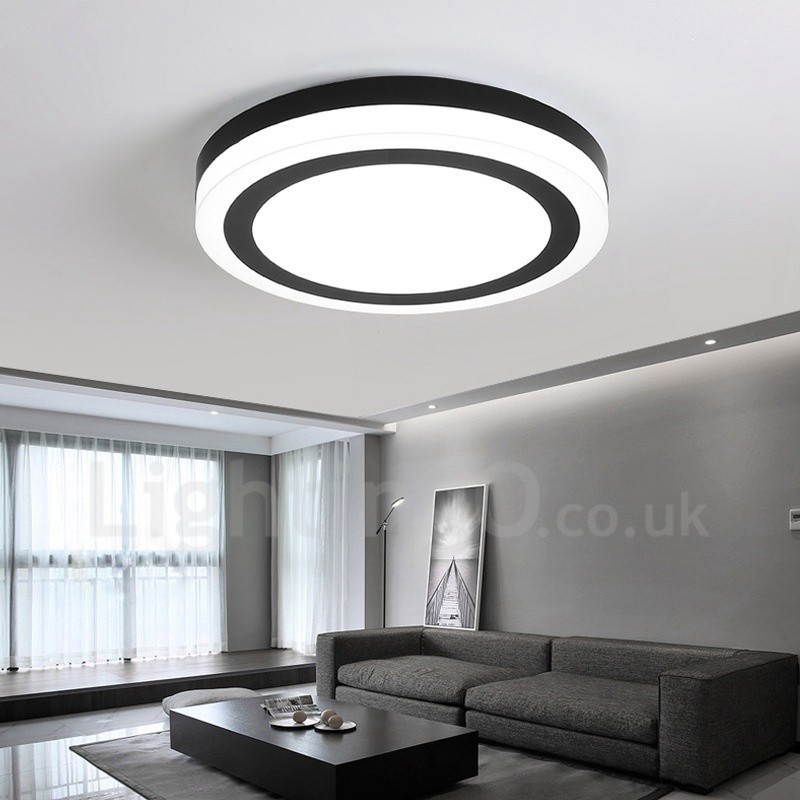Lampada da soffitto moderna con LED integrato e telecomando, 40 cm