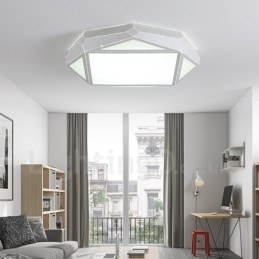 Lampada da soffitto moderna in metallo con LED integrato e telecomando 45x10 cm