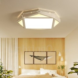 Lampada da soffitto moderna in metallo con LED integrato e telecomando 45x10 cm