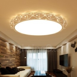 Lampada da soffitto moderna in metallo con LED integrato e telecomando 45 x 10 cm