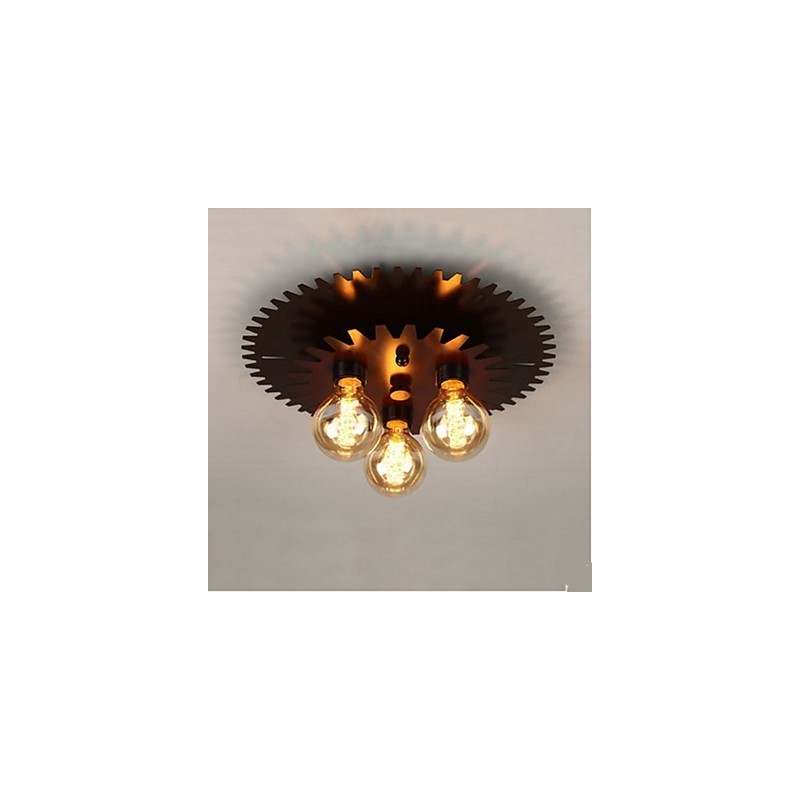 Lampadario da soffitto nero in metallo 3 luci E26/E27