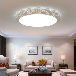 Lampada da soffitto moderna in metallo con LED integrato e telecomando 45 x 10 cm