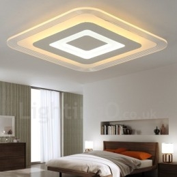 Lampada da soffitto moderna contemporanea LED integrato in metallo 40 cm con telecomando