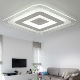 Lampada da soffitto moderna contemporanea LED integrato in metallo 40 cm con telecomando
