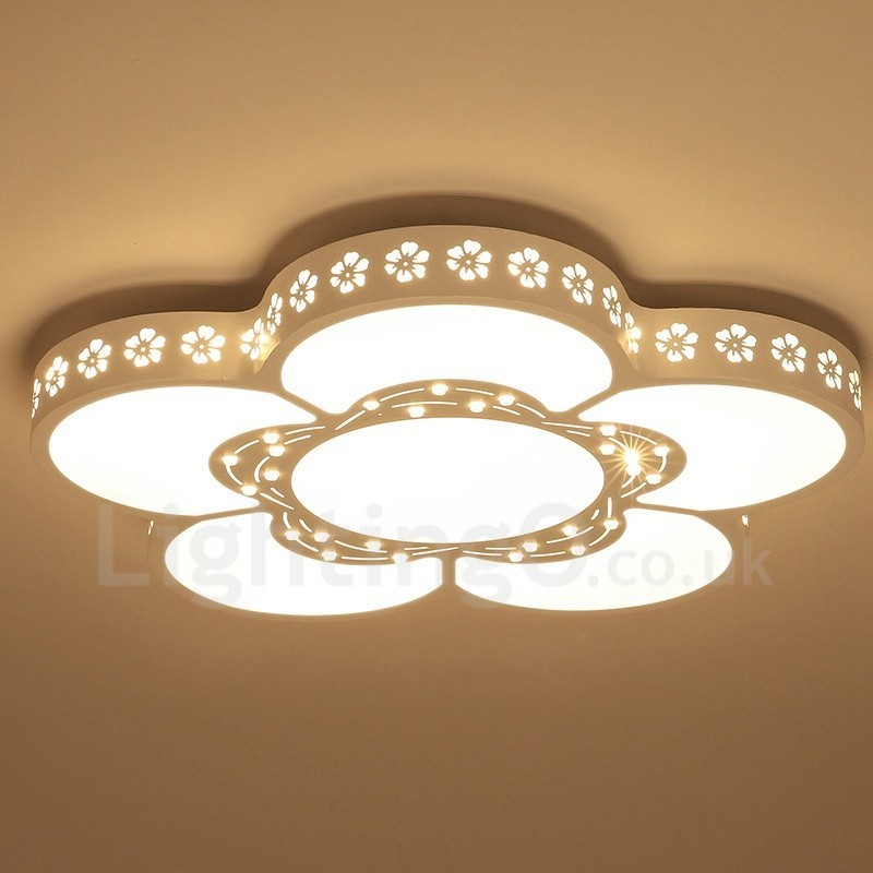 Lampada da soffitto LED integrato in metallo 45x45 cm con telecomando