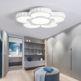Lampada da soffitto LED integrato in metallo 45x45 cm con telecomando