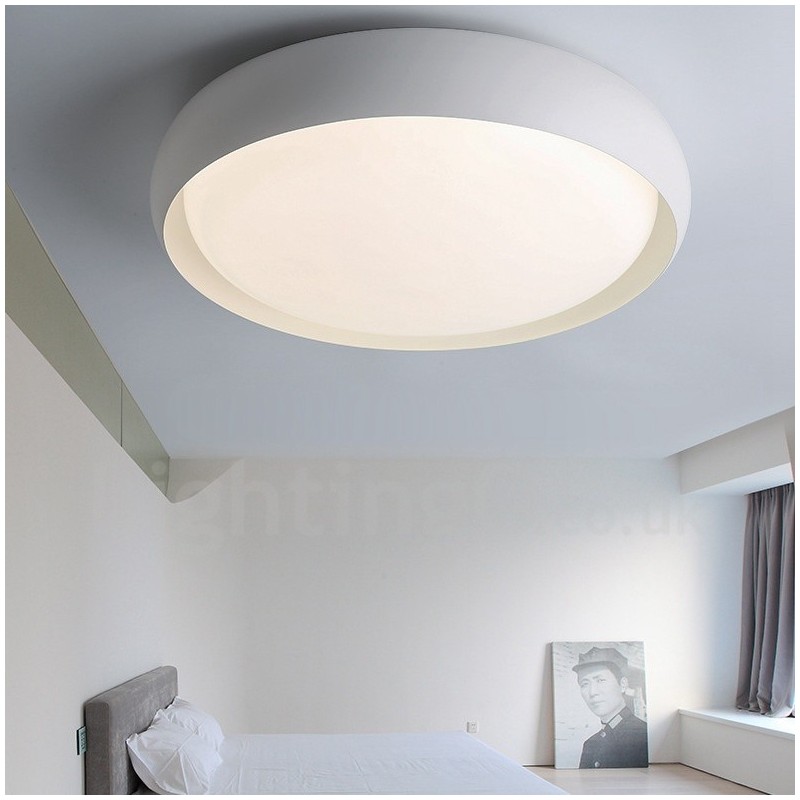 Lampada da soffitto moderna contemporanea LED integrato in metallo 48x8 cm