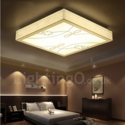 Lampada da soffitto LED integrato in metallo 40x40 cm con telecomando